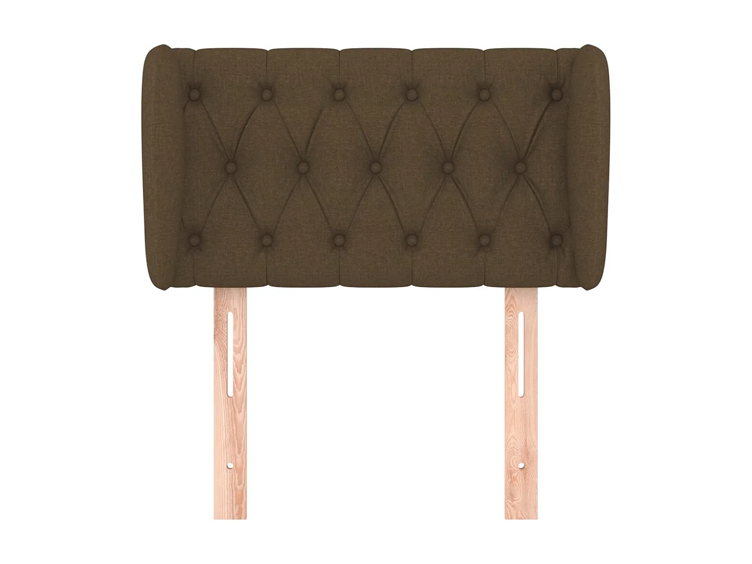 Hoofdbord met randen 83x23x78/88 cm stof donkerbruin