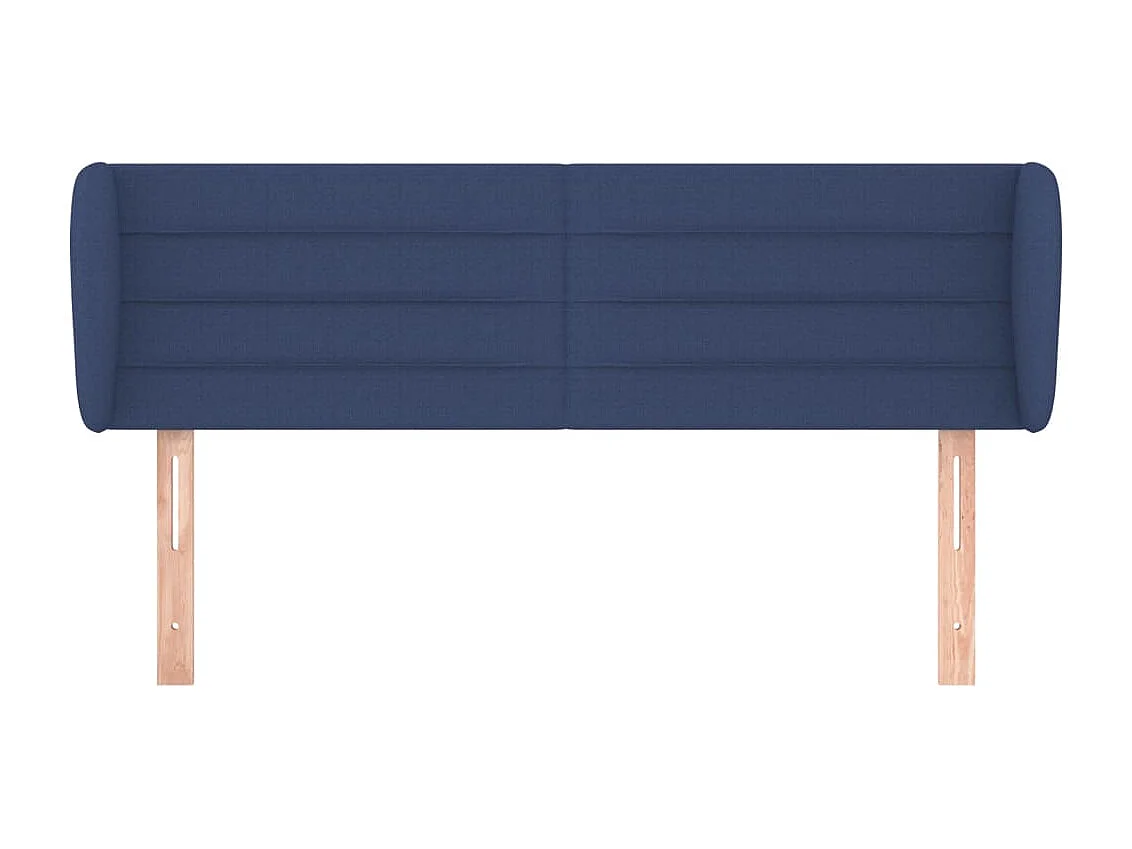 Tête de lit avec oreilles Bleu 147x23x78/88 cm Tissu