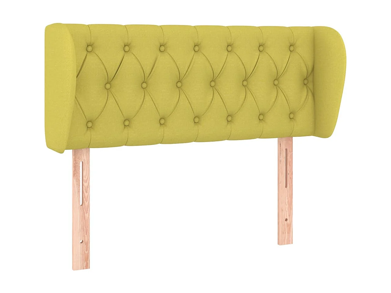 Tête de lit avec oreilles Vert 93x23x78/88 cm Tissu