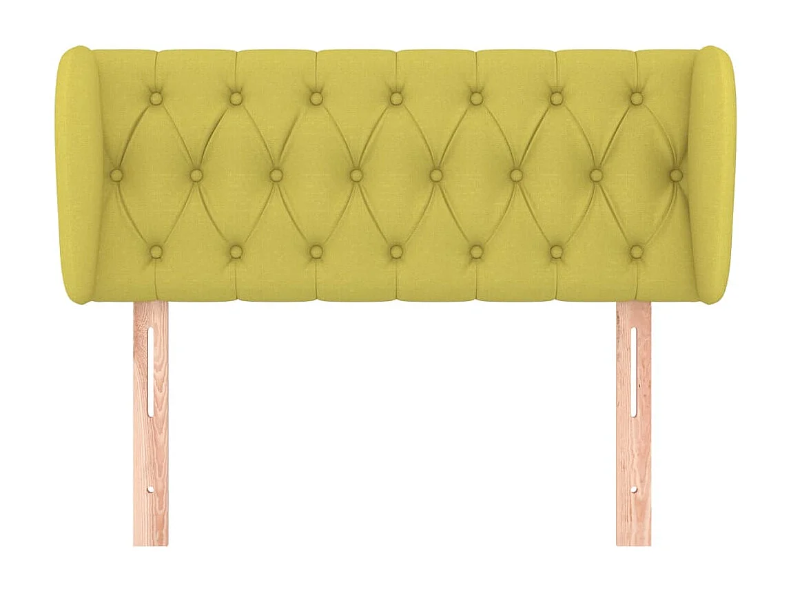 Tête de lit avec oreilles Vert 93x23x78/88 cm Tissu