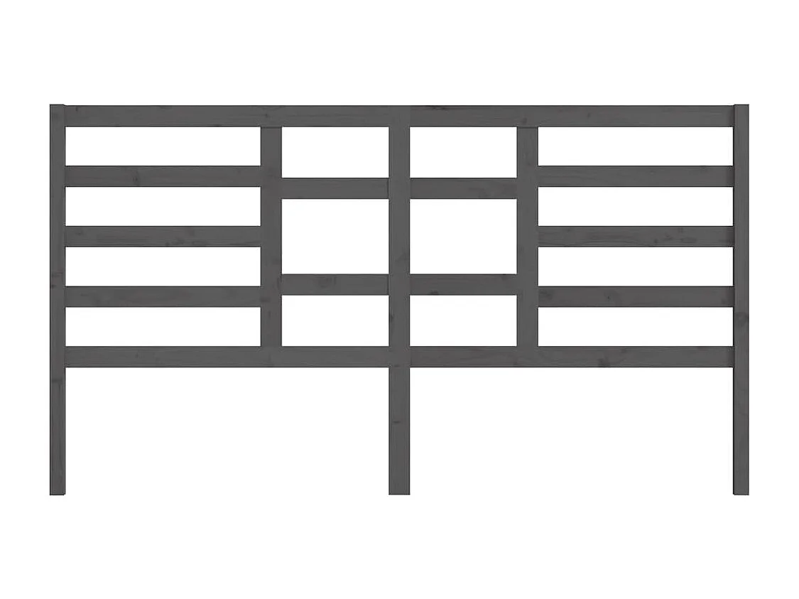 Tête de lit Gris 206x4x104 cm Bois massif de pin