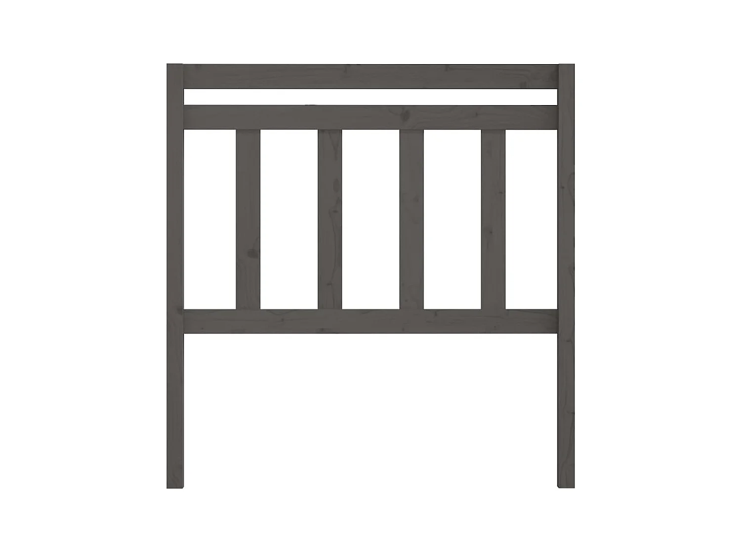 Tête de lit Gris 81x4x100 cm Bois massif de pin