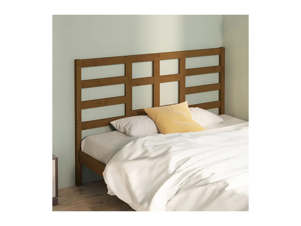 Tête de lit Marron miel 141x4x104 cm Bois massif de pin