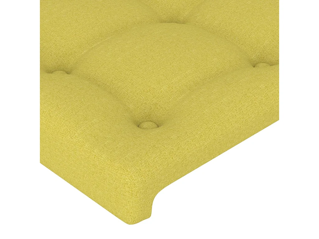 Tête de lit avec oreilles Vert 93x23x78/88 cm Tissu