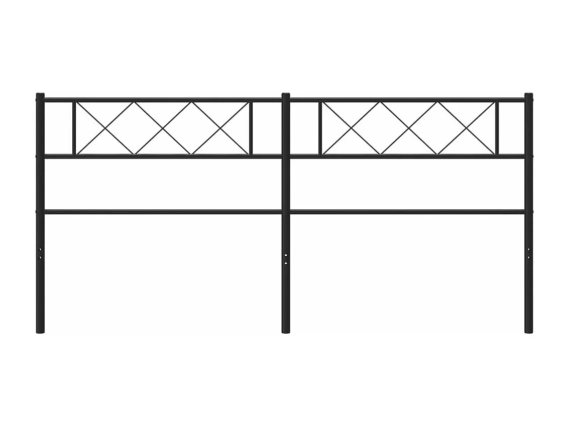 Tête de lit métal noir 193 cm