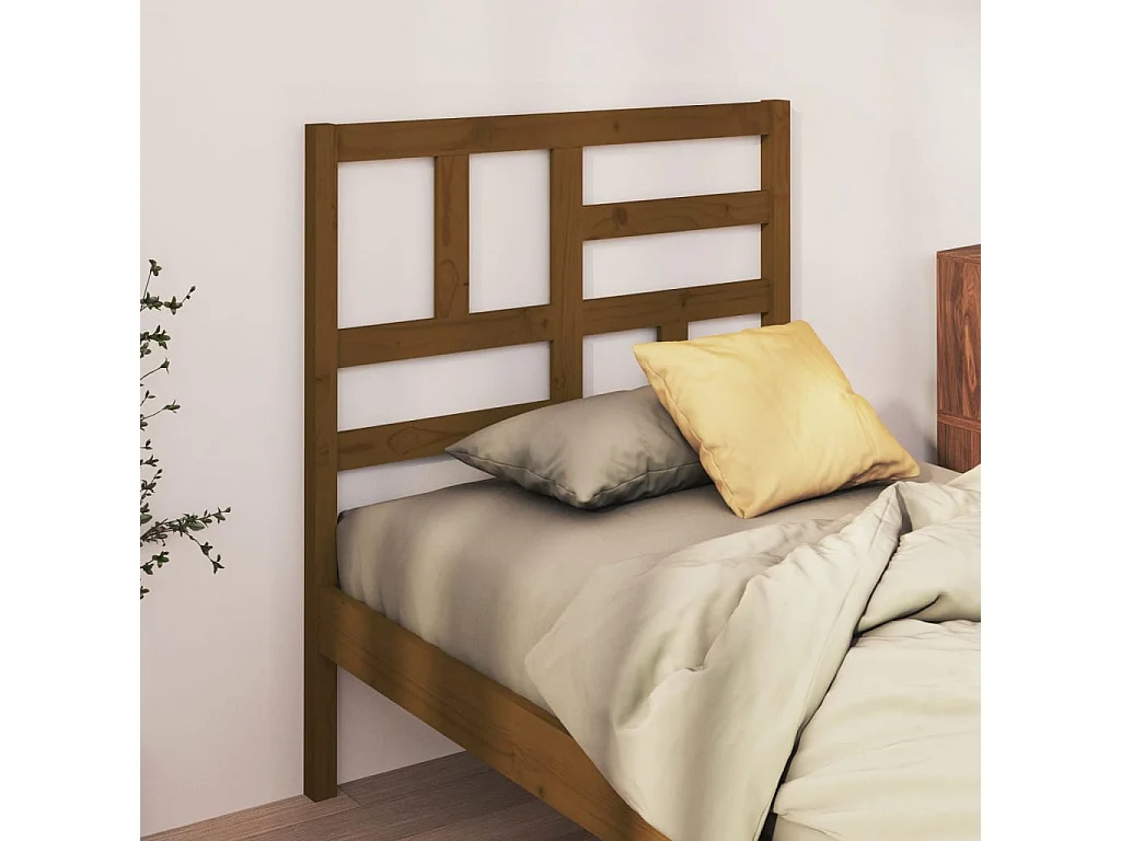 Tête de lit Marron miel 96x4x104 cm Bois massif de pin