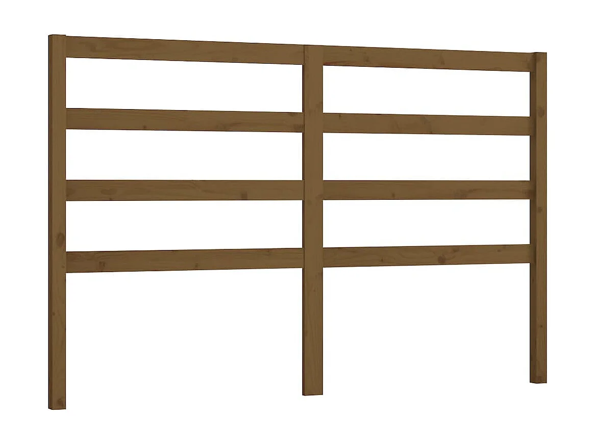 Cabecero de cama madera maciza de pino marrón miel 156x4x100 cm