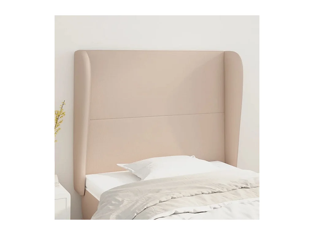 Tête de lit avec oreilles Cappuccino 83x23x118/128cm Similicuir