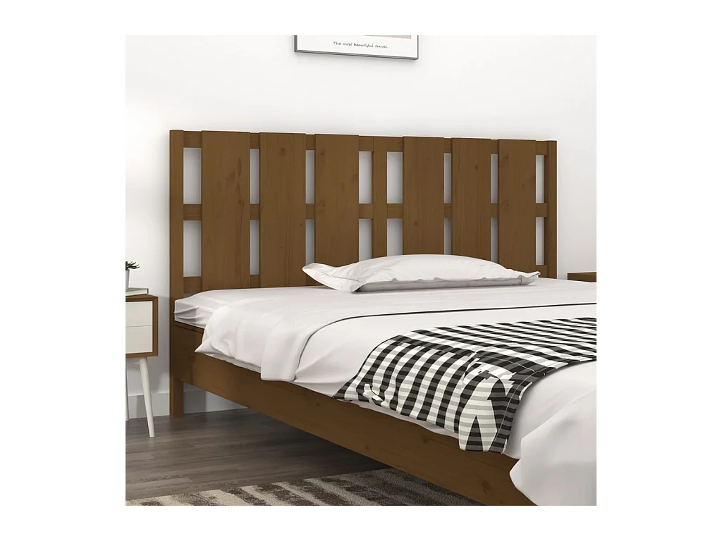 Tête de lit Marron miel 185,5x4x100 cm Bois massif de pin