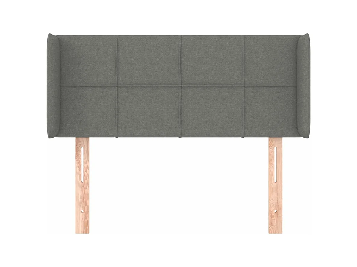 Cabecero de tela gris oscuro 93x16x78/88 cm