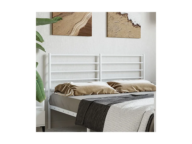 Cabeceira de cama 160 cm metal branco