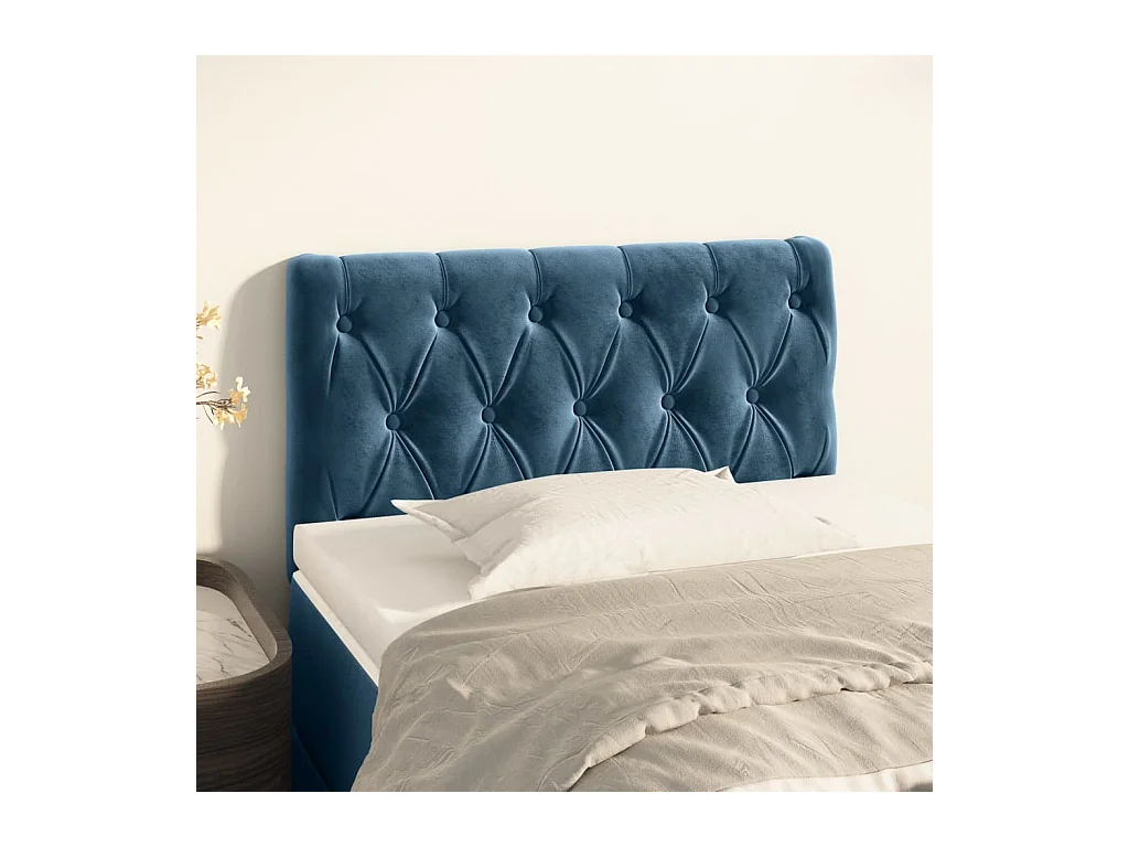 Tête de lit Bleu foncé 80x7x78/88 cm Velours