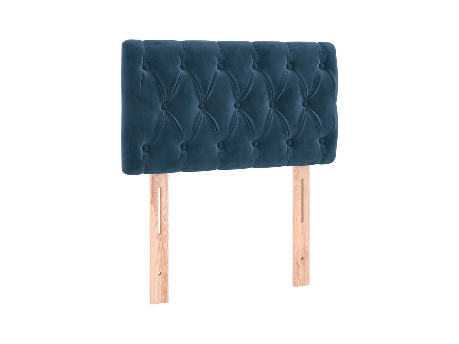 Cabecero de terciopelo azul oscuro 80x7x78/88 cm