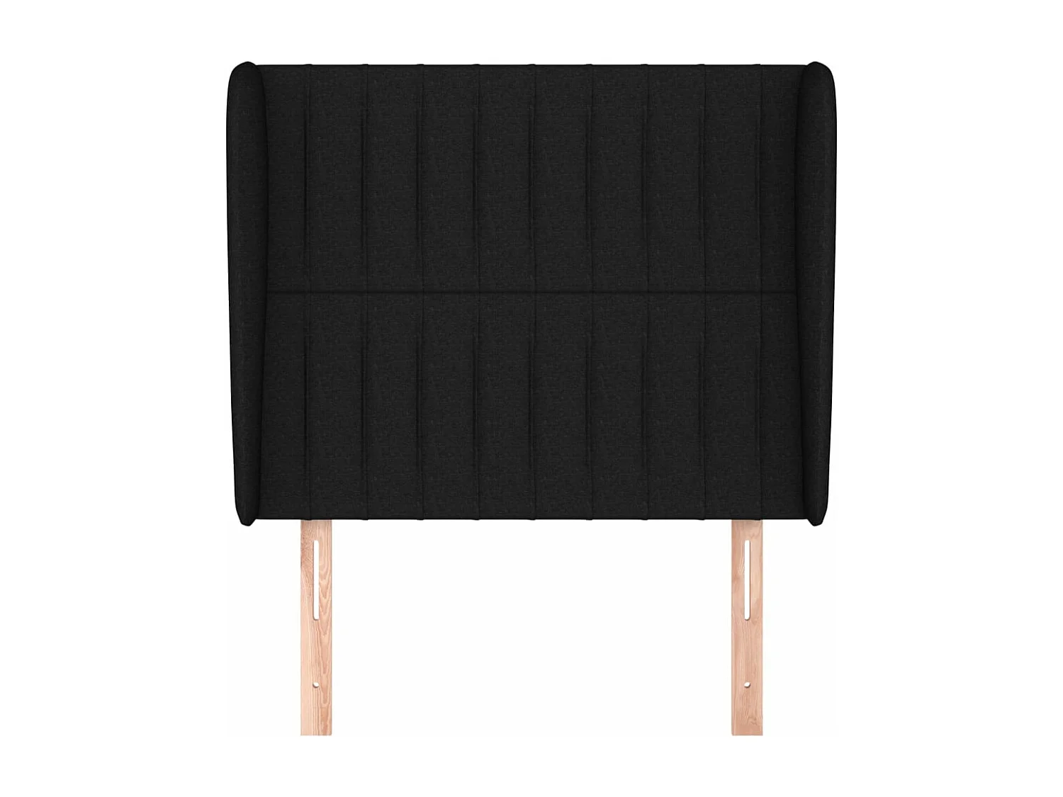 Tête de lit avec oreilles Noir 93x23x118/128 cm Tissu