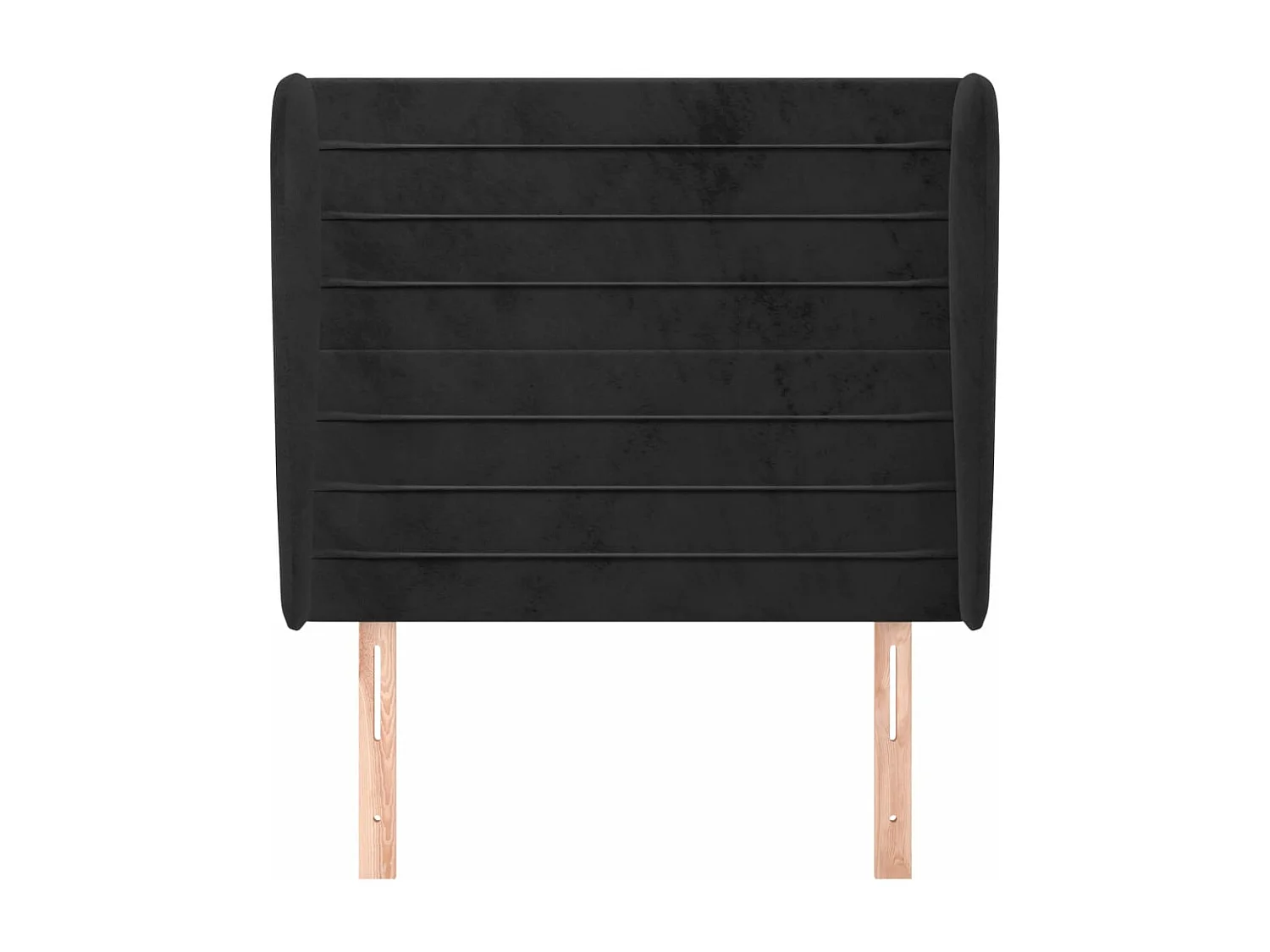 Tête de lit avec oreilles Noir 83x23x118/128 cm Velours