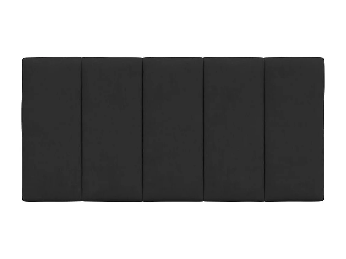 Cabecero de cama acolchado terciopelo negro 100 cm
