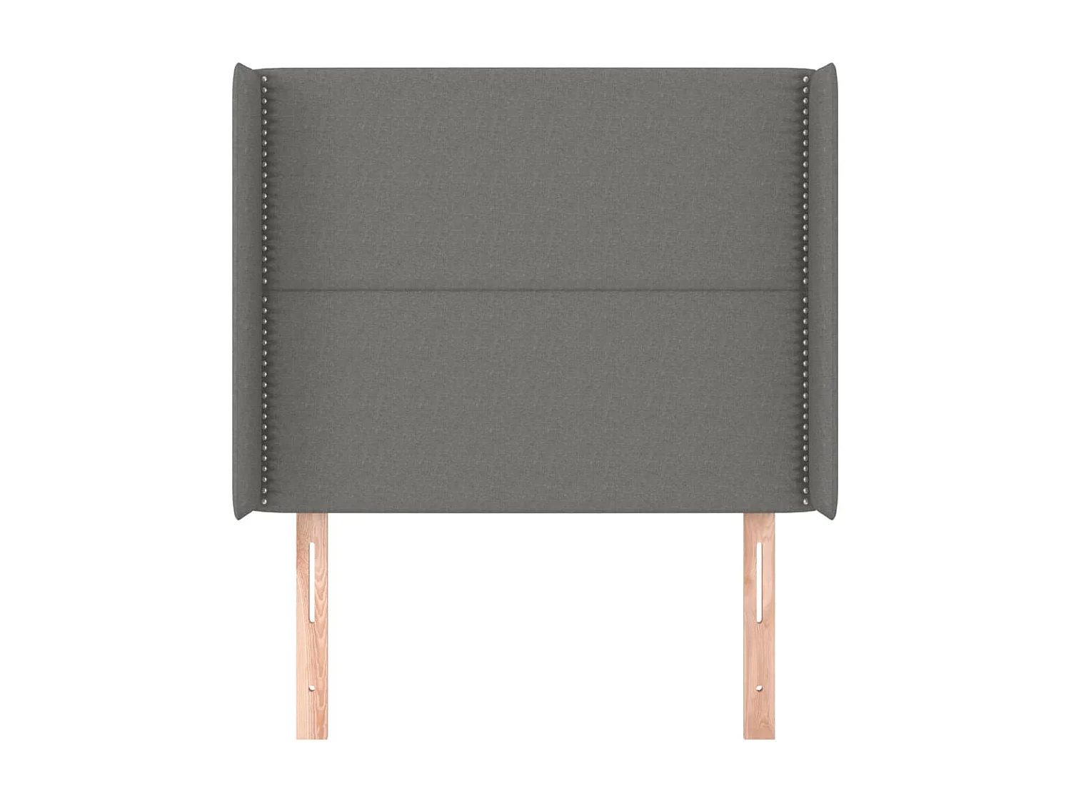 Tête de lit avec oreilles Gris foncé 103x16x118/128 cm Tissu