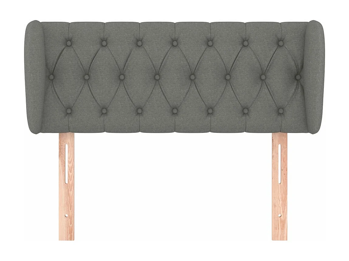 Cabecero de tela gris oscuro 93x23x78/88 cm