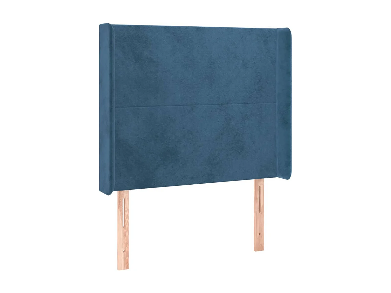 Tête de lit avec oreilles Bleu foncé 103x16x118/128 cm Velours