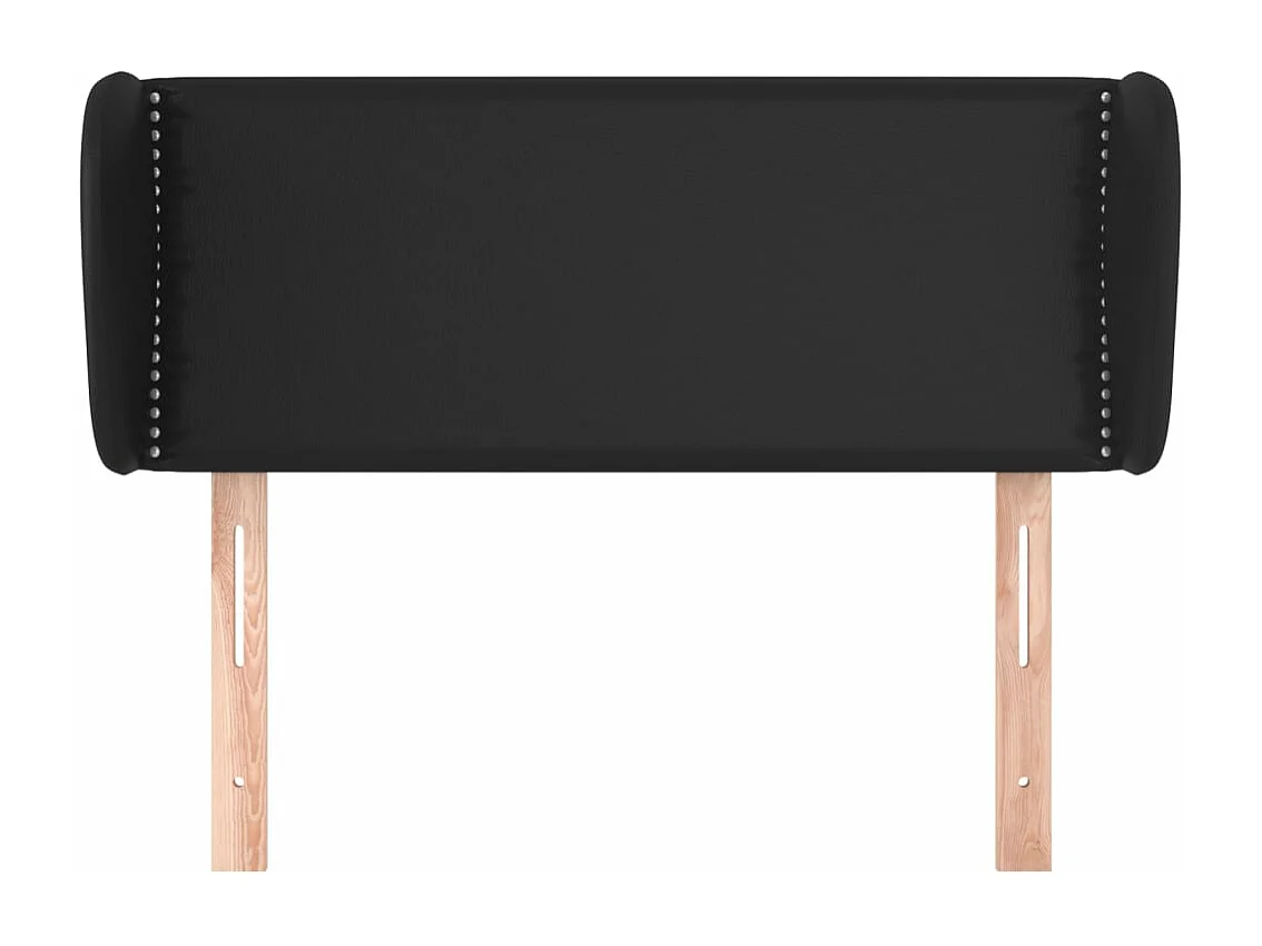 Hoofdbord met randen 93x23x78/88 cm kunstleer zwart