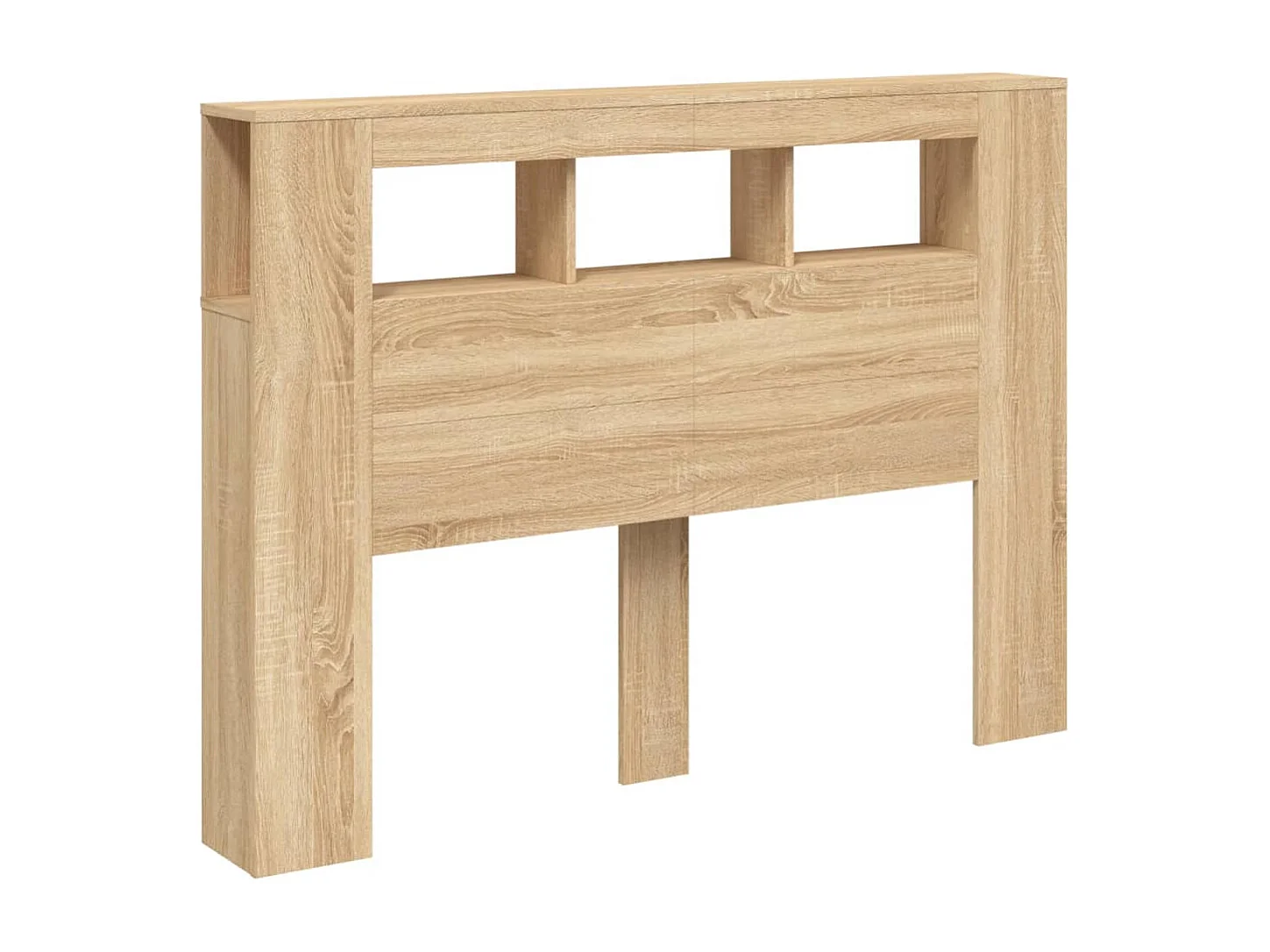 Tête de lit à LED chêne sonoma 140x18,5x103,5cm bois ingénierie