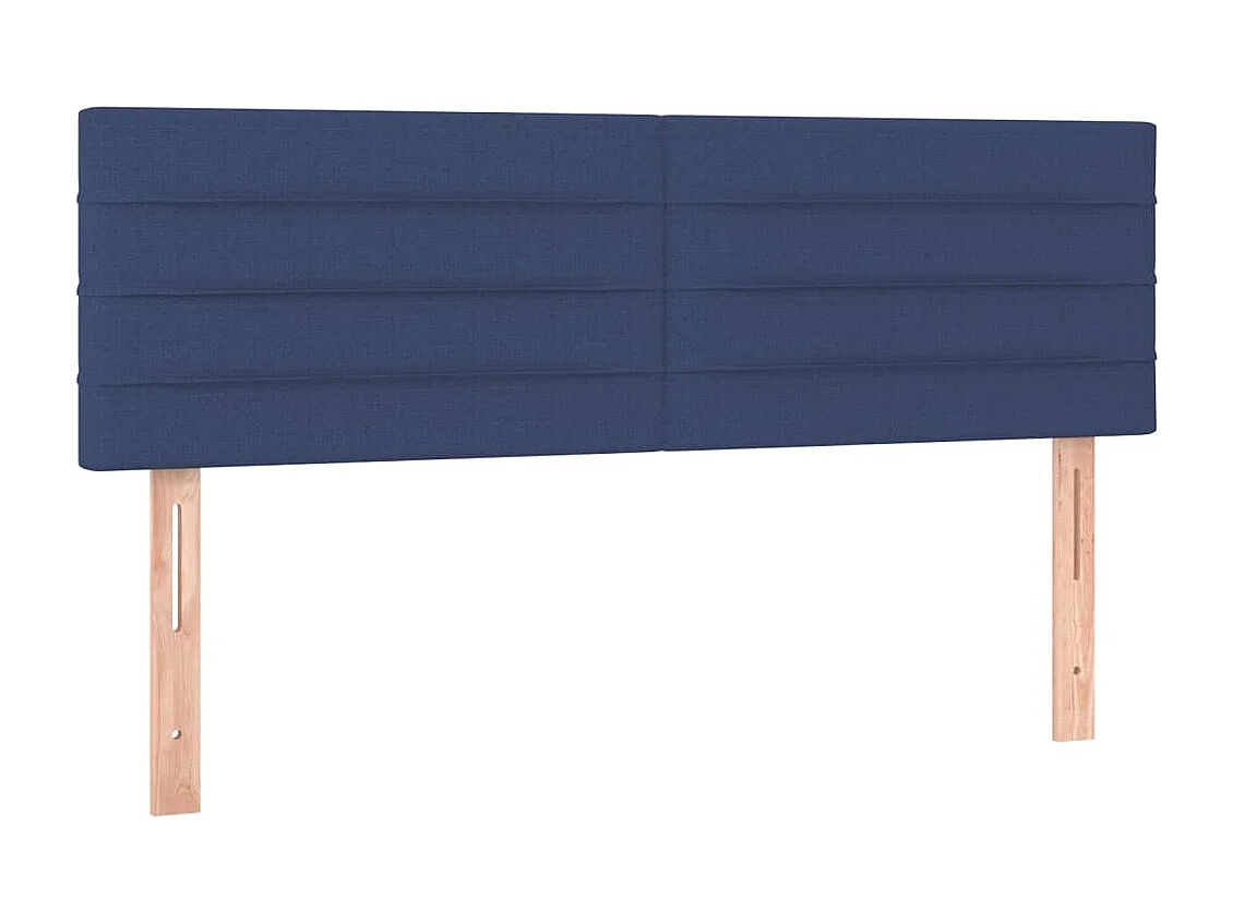 Cabeceira de cama 2 peças tecido 72x5x78/88 cm azul