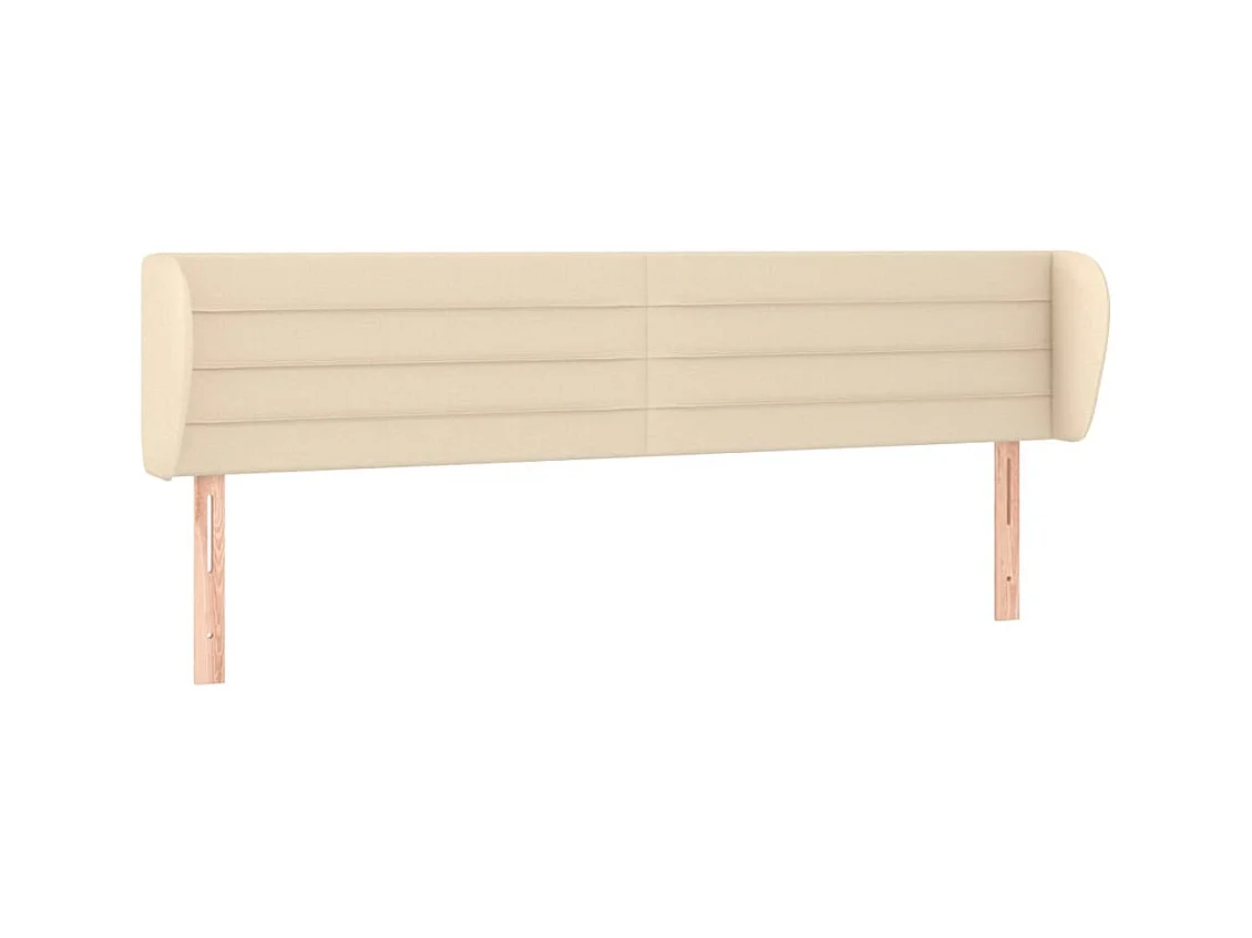 Tête de lit avec oreilles Crème 183x23x78/88 cm Tissu