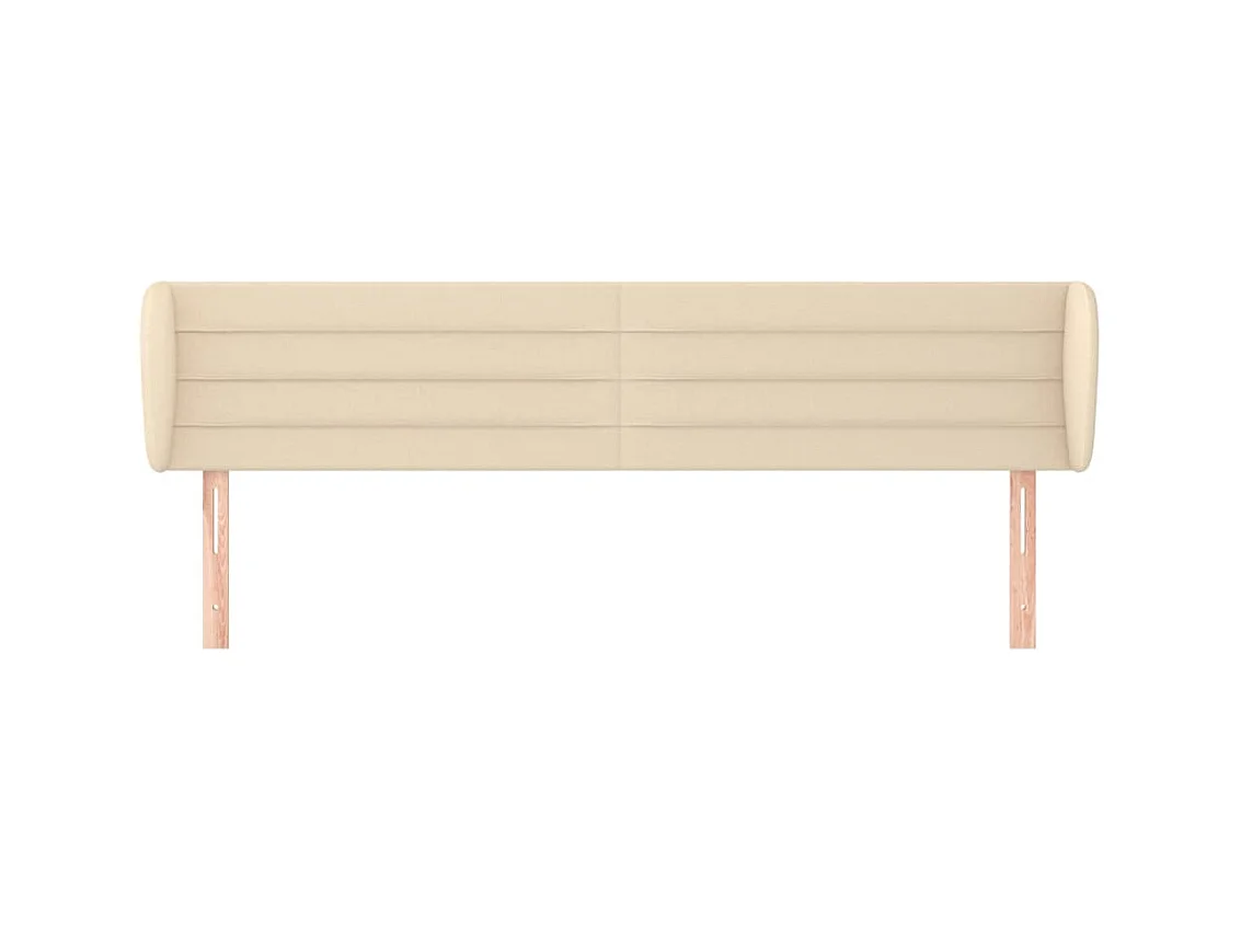 Tête de lit avec oreilles Crème 183x23x78/88 cm Tissu