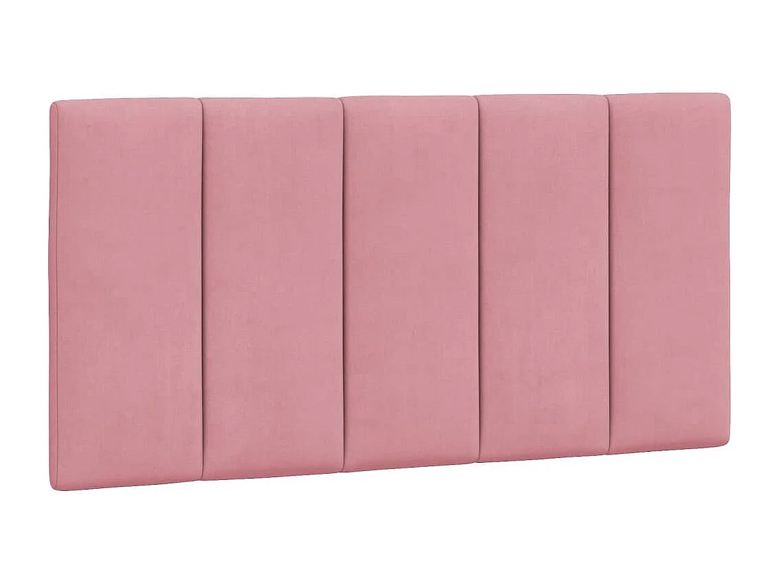 Cabecero de cama acolchado terciopelo rosa 100 cm