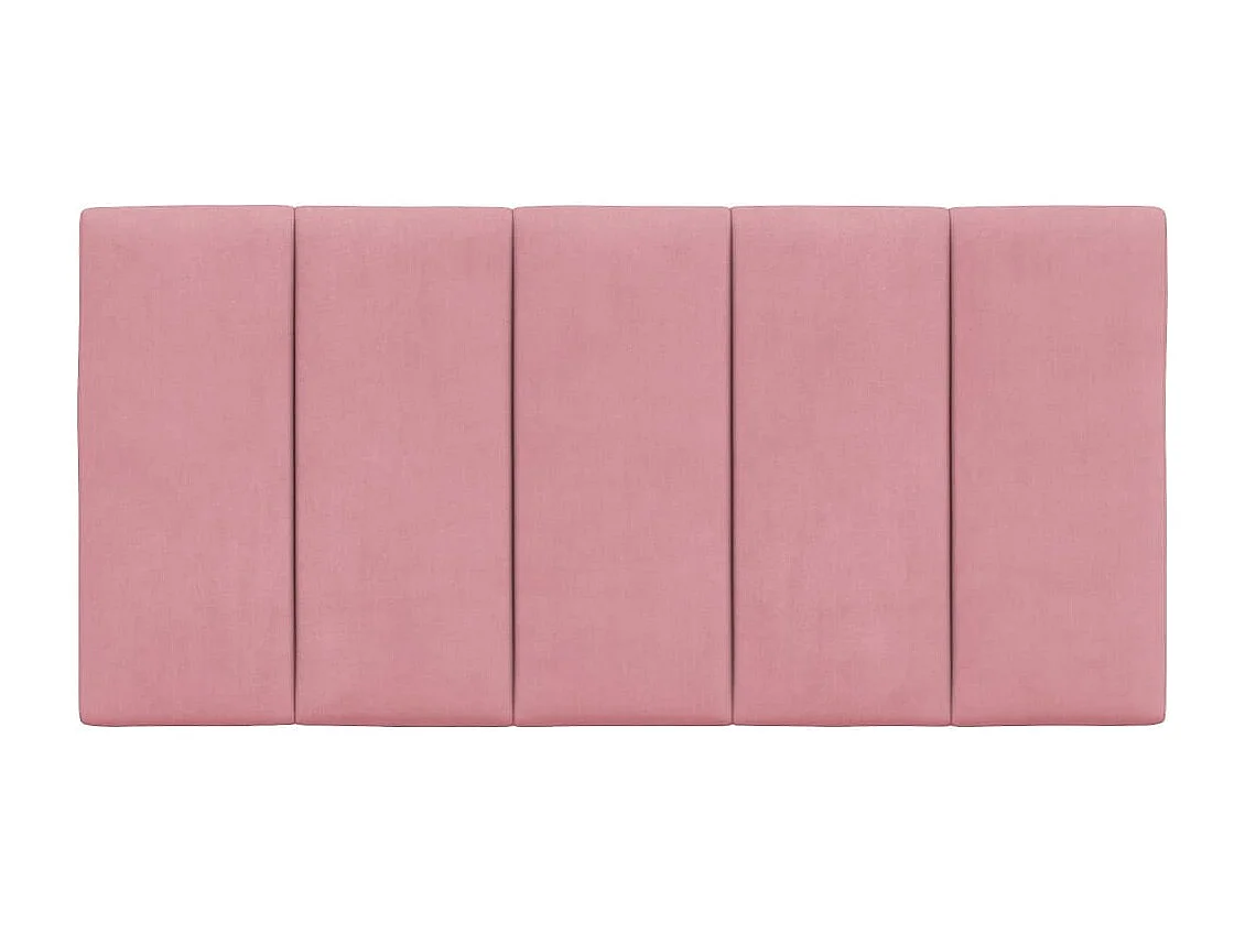 Cabecero de cama acolchado terciopelo rosa 100 cm