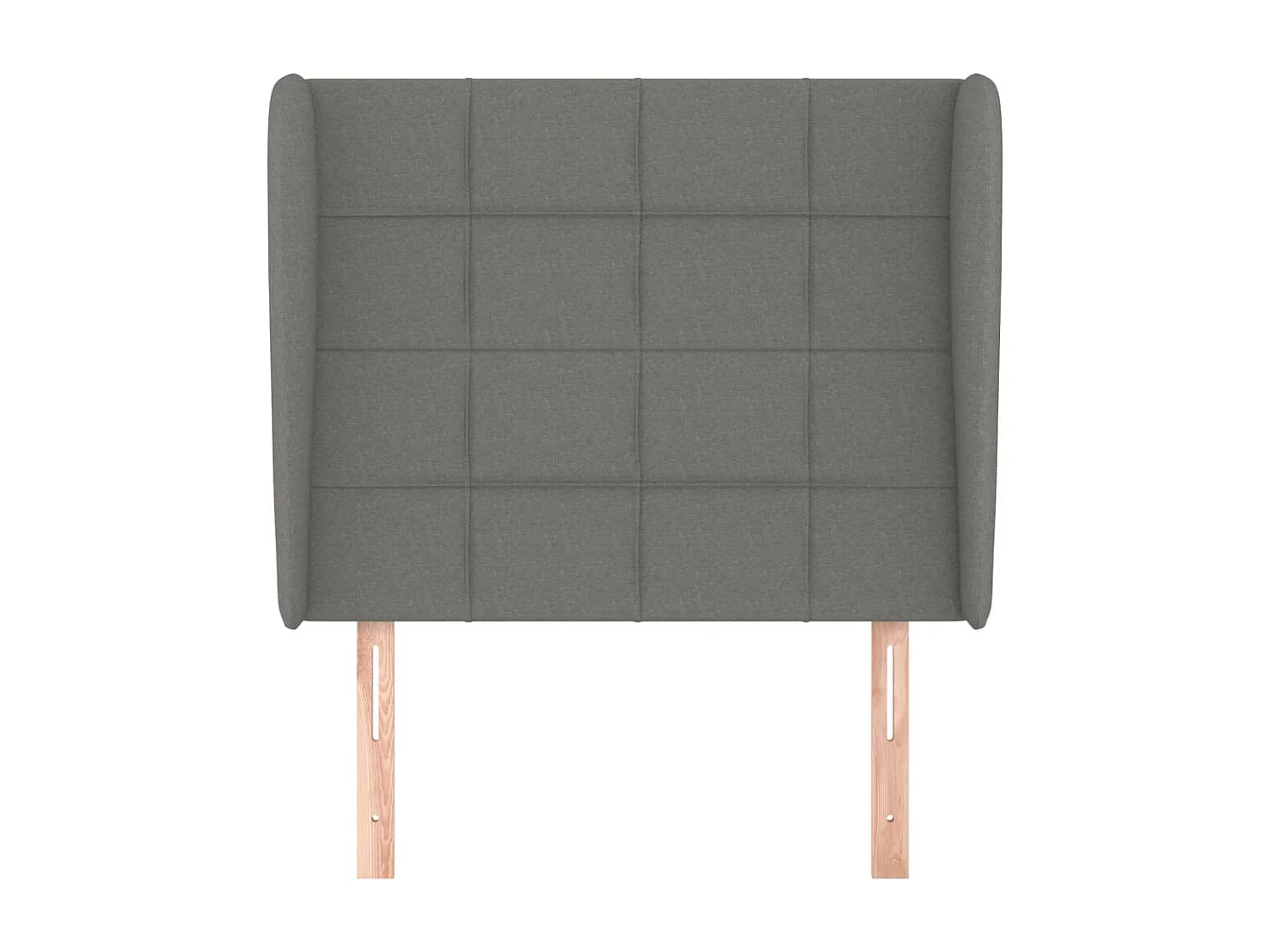 Hoofdbord met randen 93x23x118/128 cm stof donkergrijs