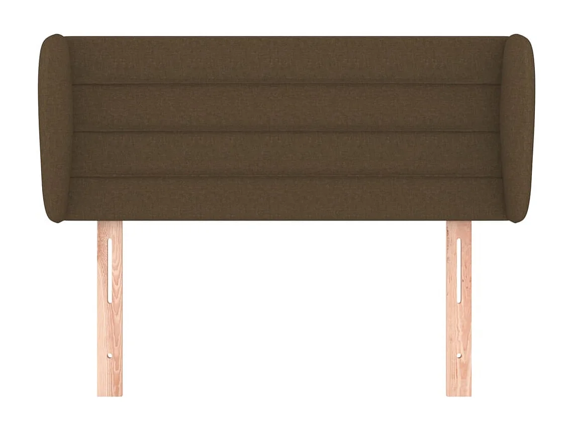 Tête de lit avec oreilles Marron Foncé 83x23x78/88 cm Tissu