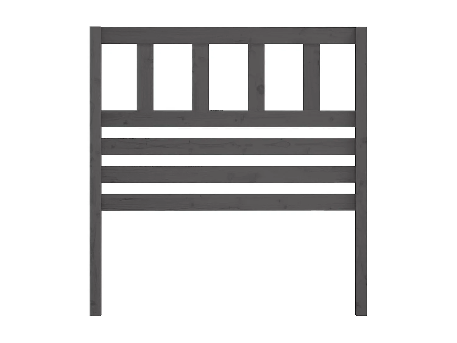 Cabeceira de cama 81x4x100 cm pinho maciço cinzento
