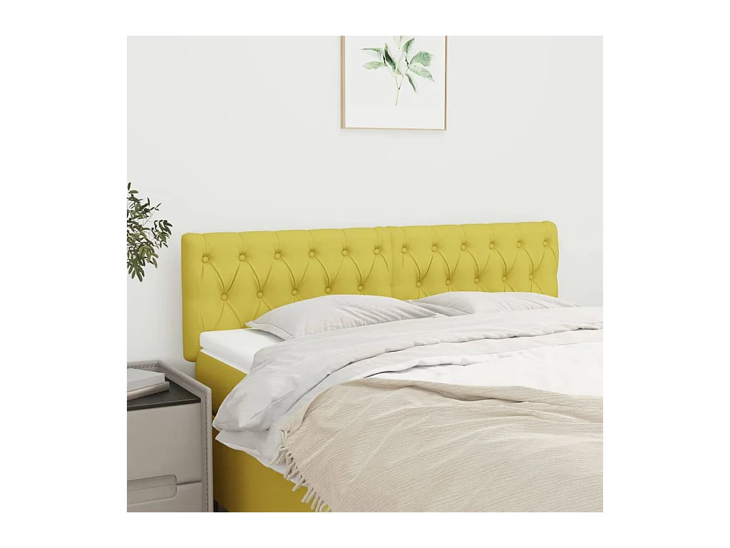 Tête de lit 2 pièces Vert 72x7x78/88 cm Tissu