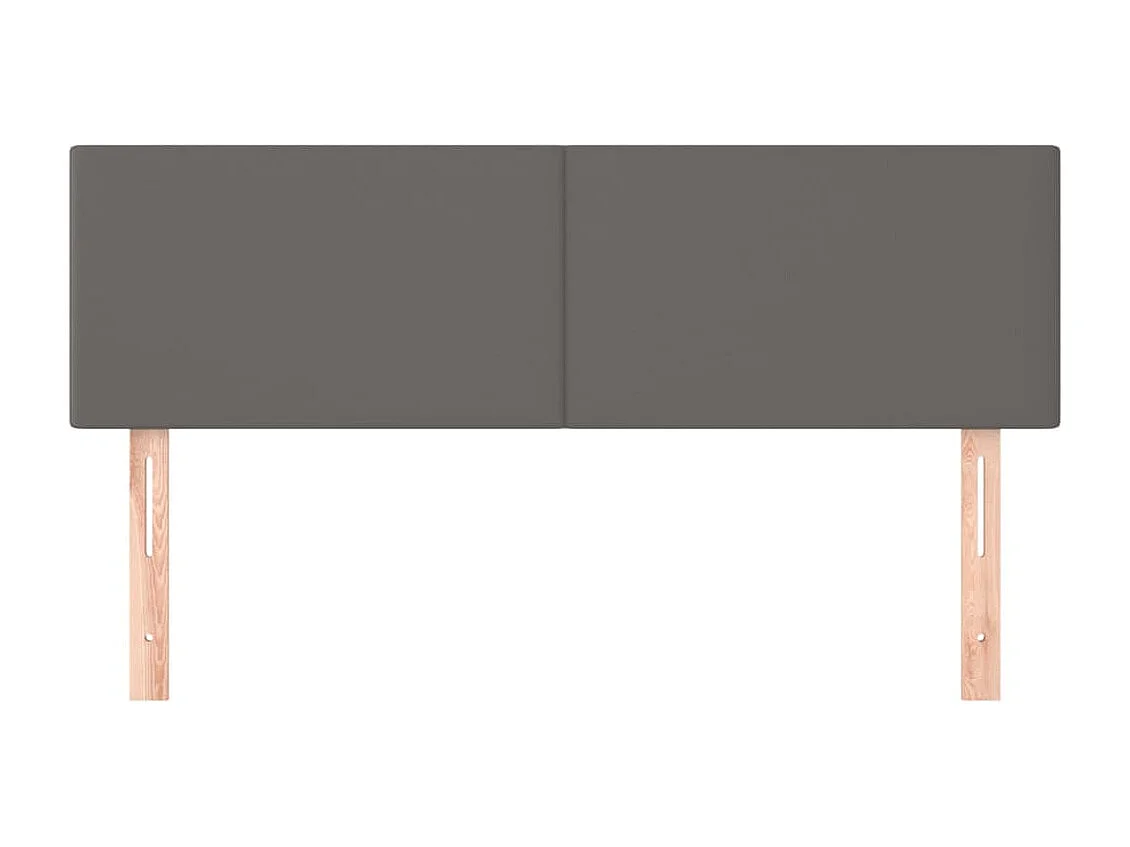 Tête de lit 2 pièces Gris 72x5x78/88 cm Similicuir