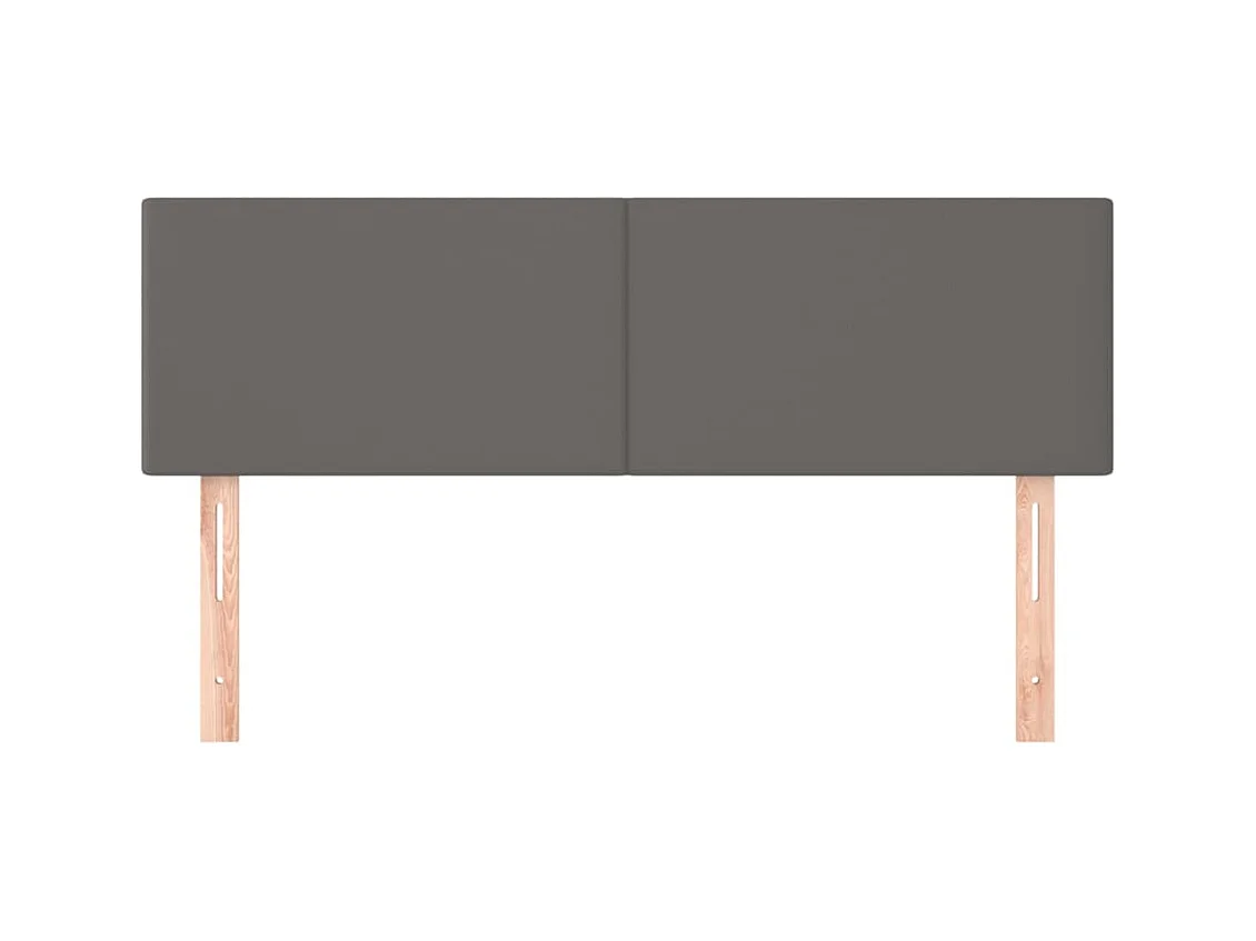 Cabeceros 2 unidades cuero sintético gris 72x5x78/88 cm