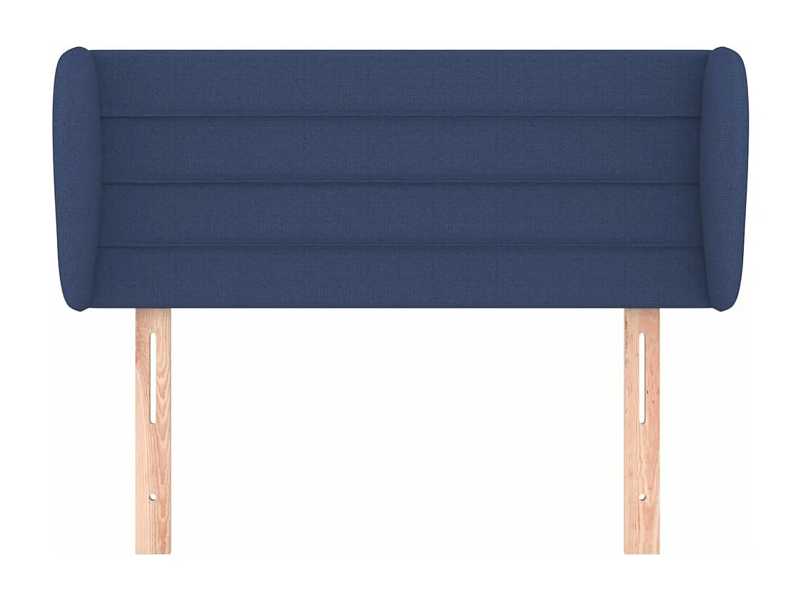 Cabeceira de cama c/ abas tecido 93x23x78/88 cm azul