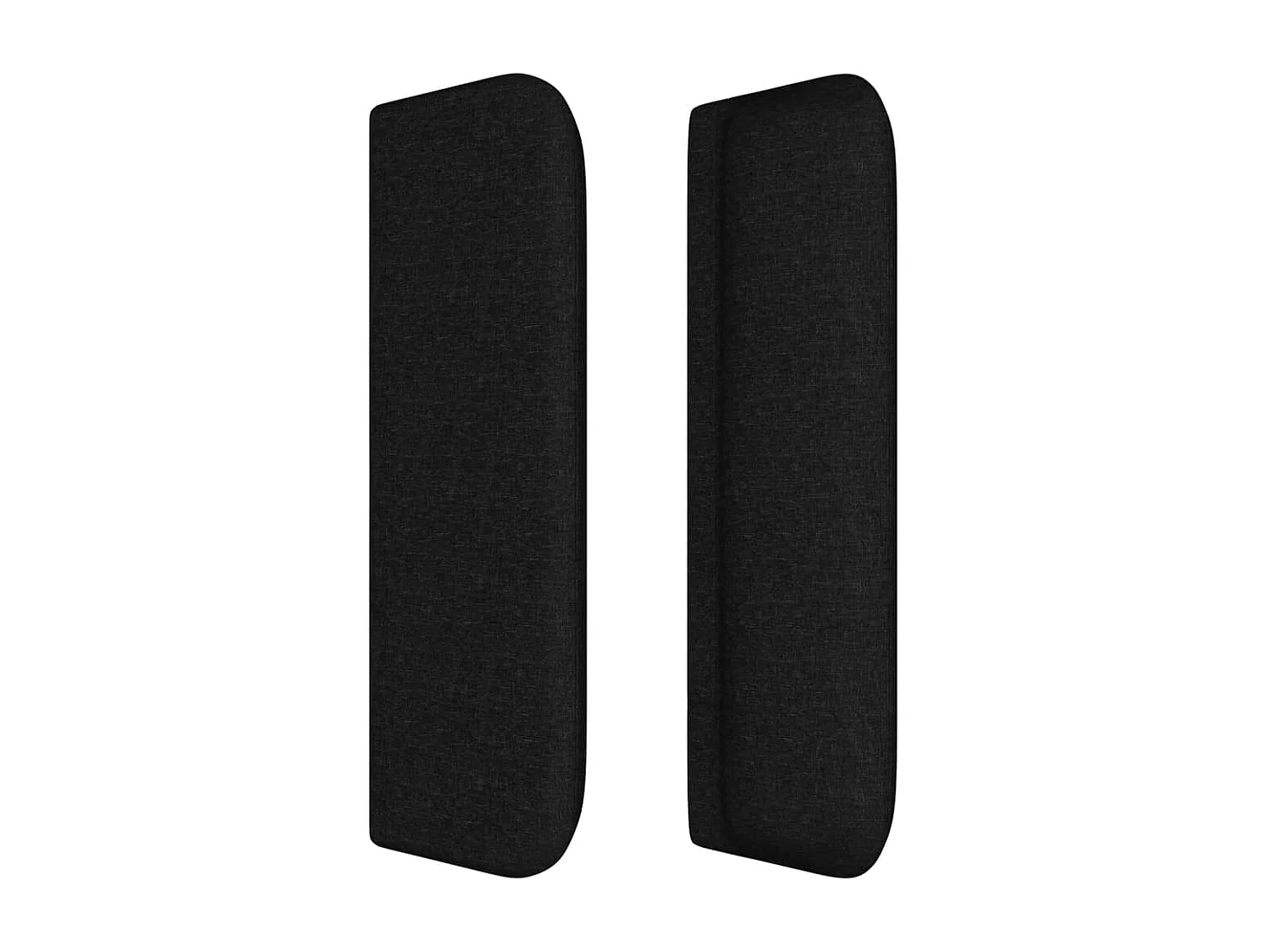 Tête de lit avec oreilles Noir 83x16x78/88 cm Tissu