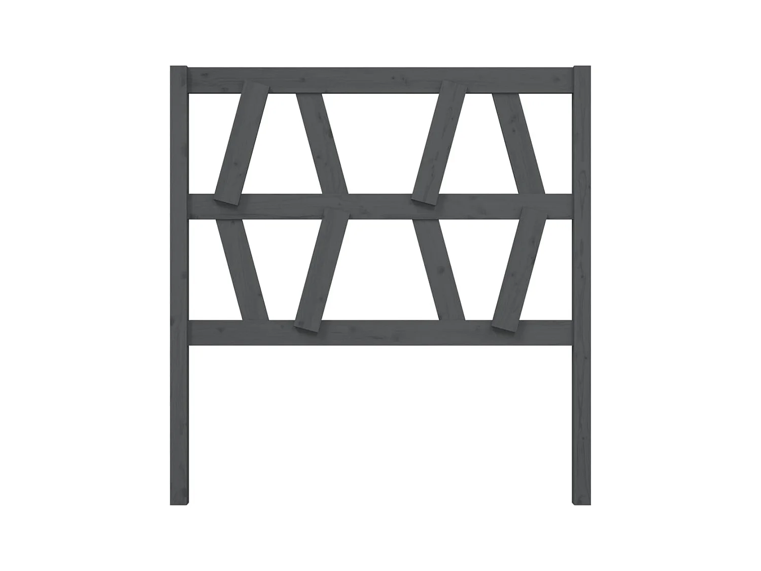 Cabecero de cama madera maciza de pino gris 81x4x100 cm