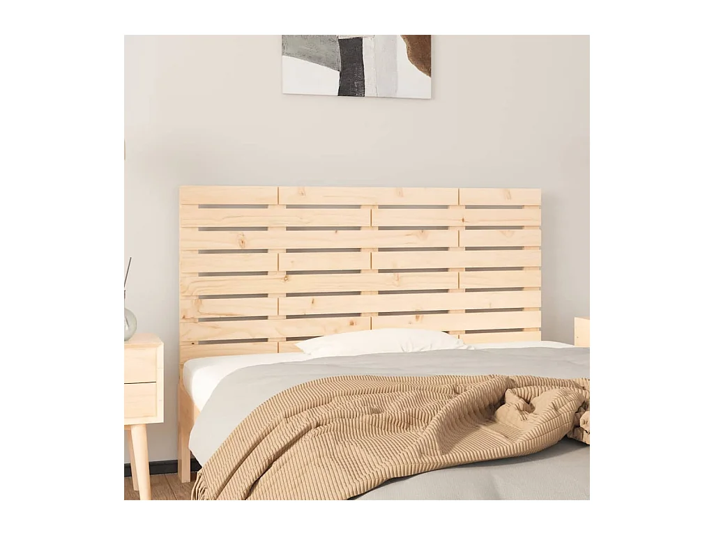Tête de lit murale 146x3x63 cm Bois massif de pin