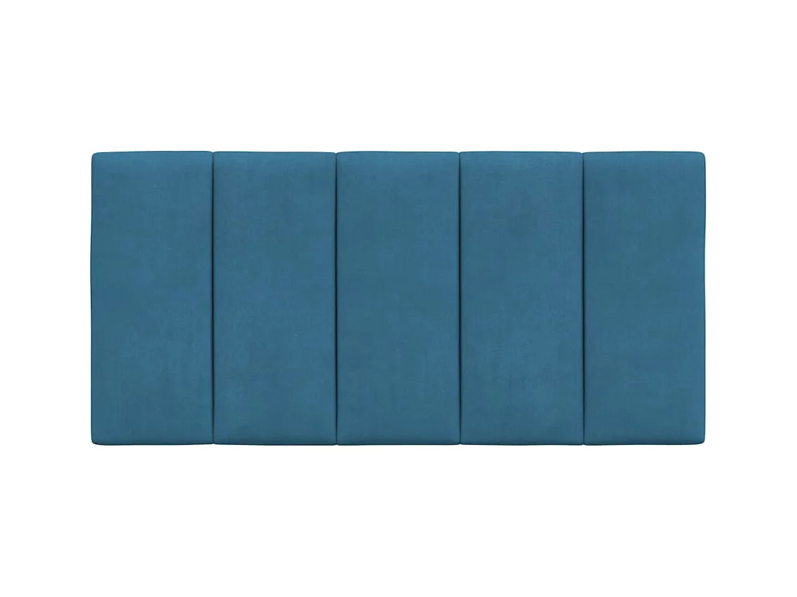 Tête de lit coussin bleu 100 cm velours