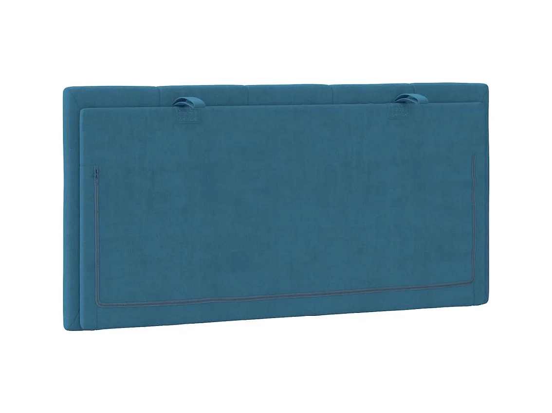 Tête de lit coussin bleu 100 cm velours