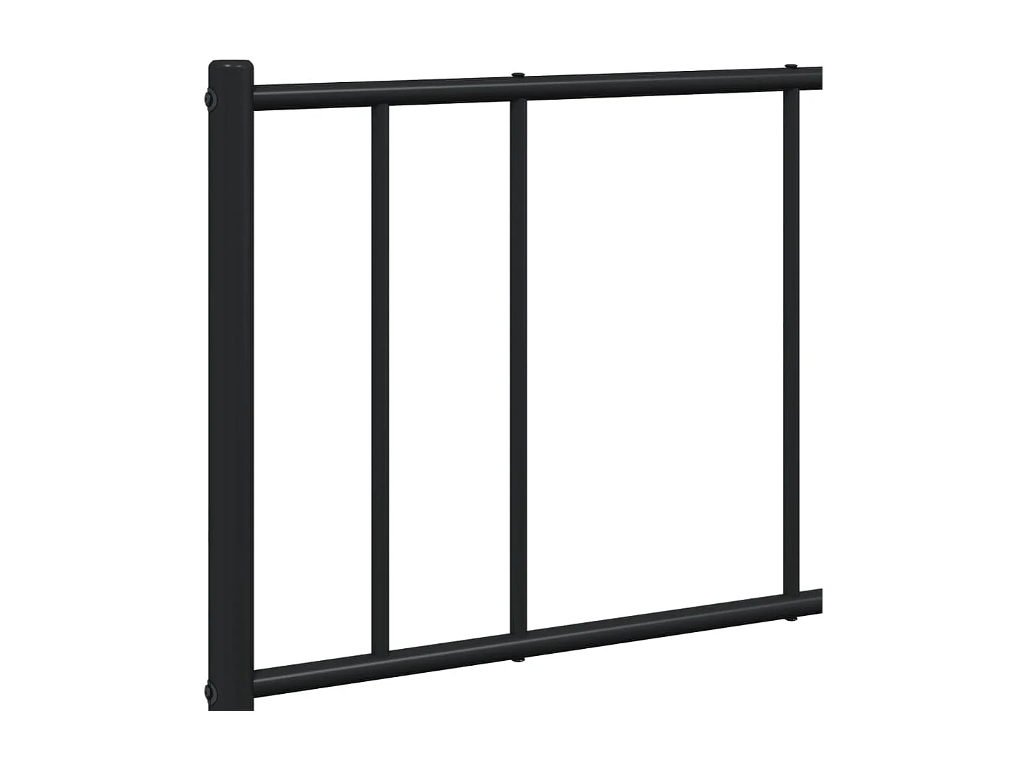 Estructura de cama con cabecero metal negro 140x190 cm