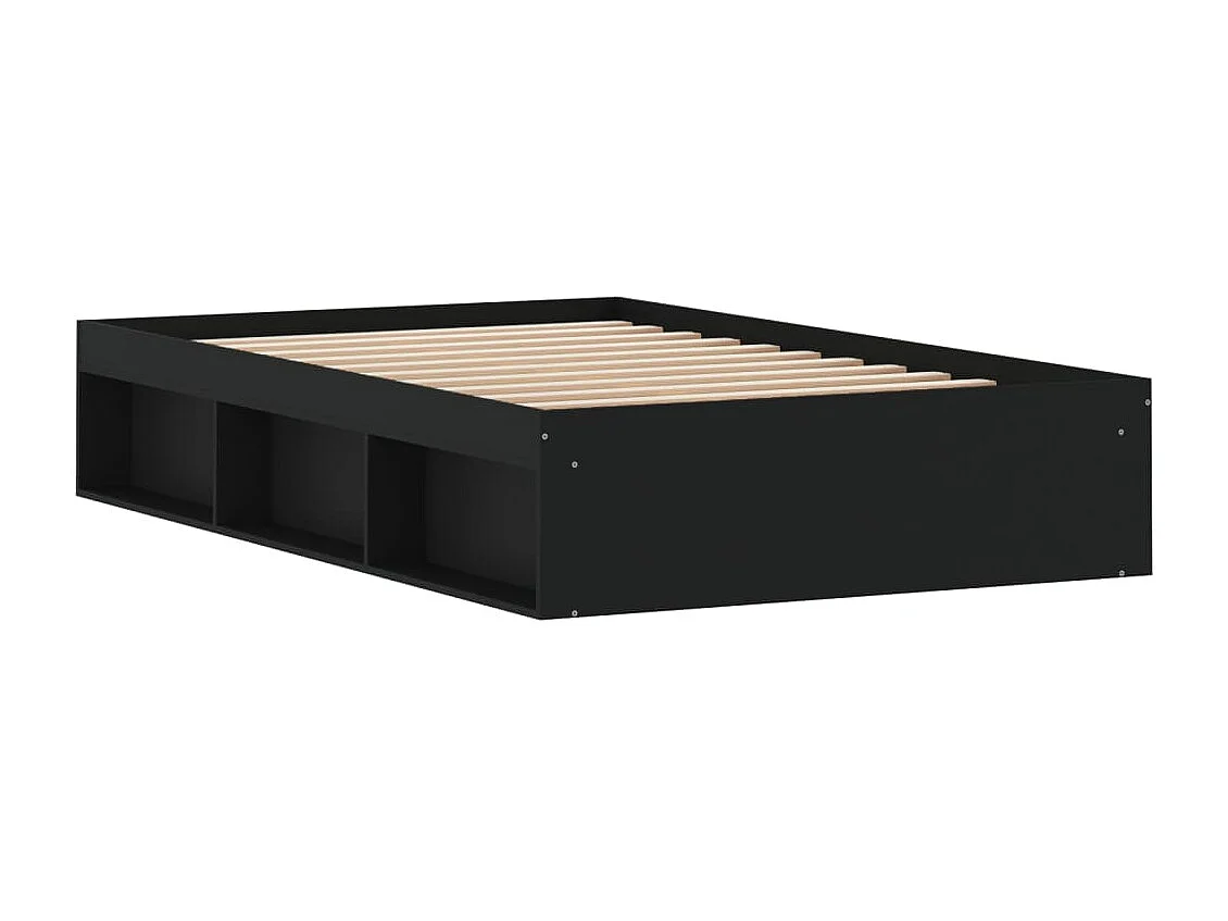 Cadre de lit noir 120x190 cm petit double