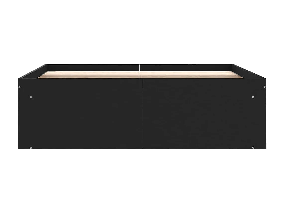 Cadre de lit noir 120x190 cm petit double