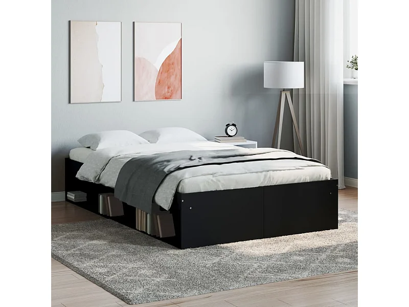 Estrutura cama de casal pequena 120x190 cm preto