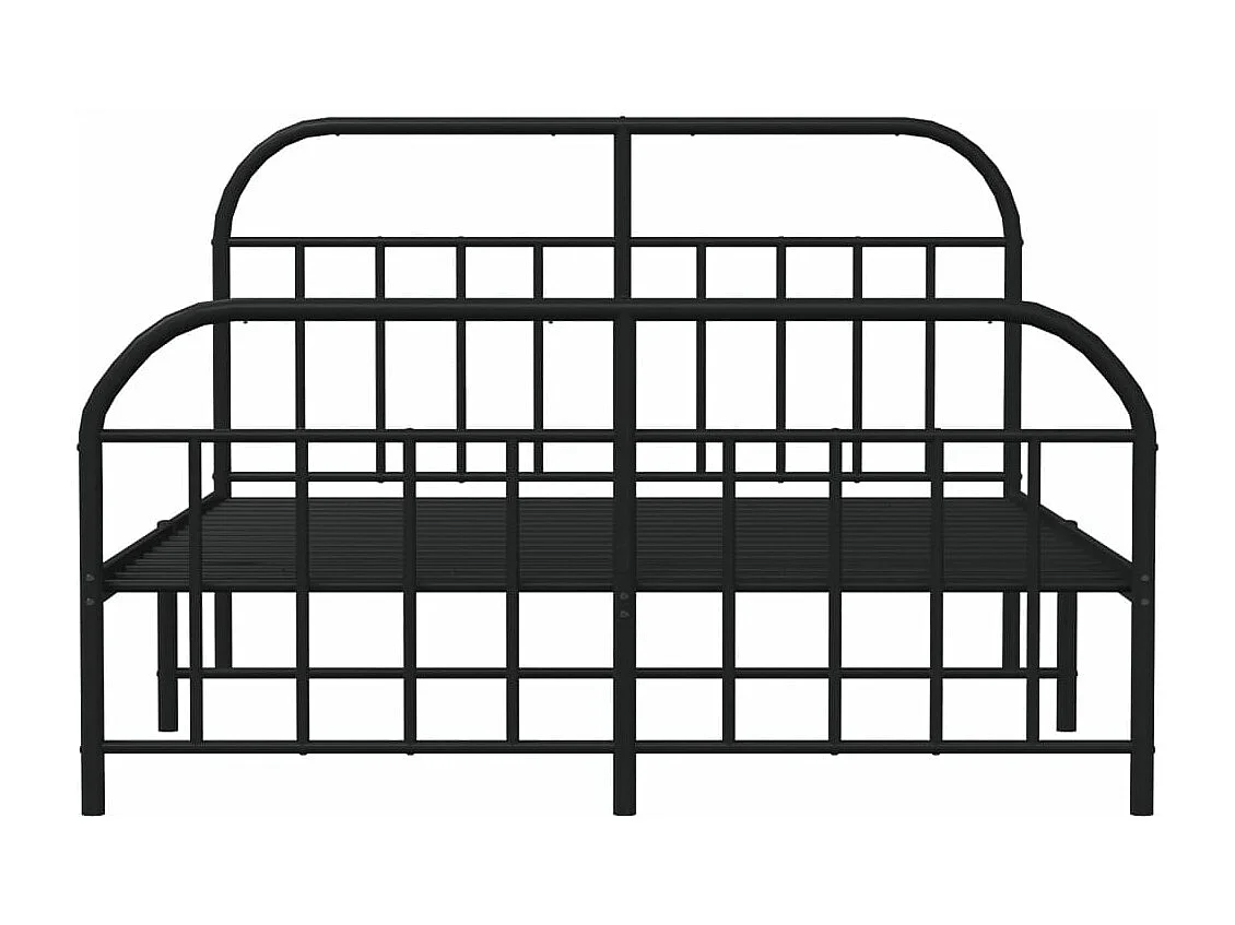 Estructura de cama cabecero y pie de cama metal negro 160x200cm
