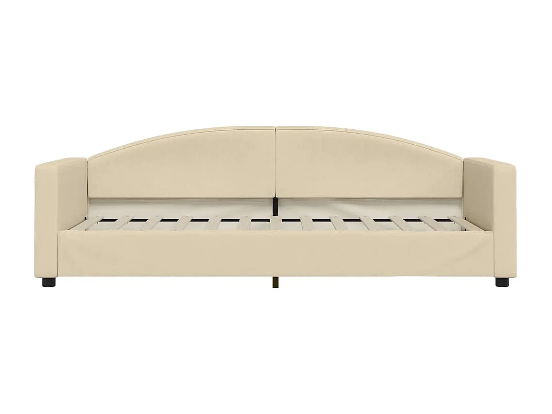 Slaapbank met onderschuifbed en lades 80x200 cm stof crèmekleur