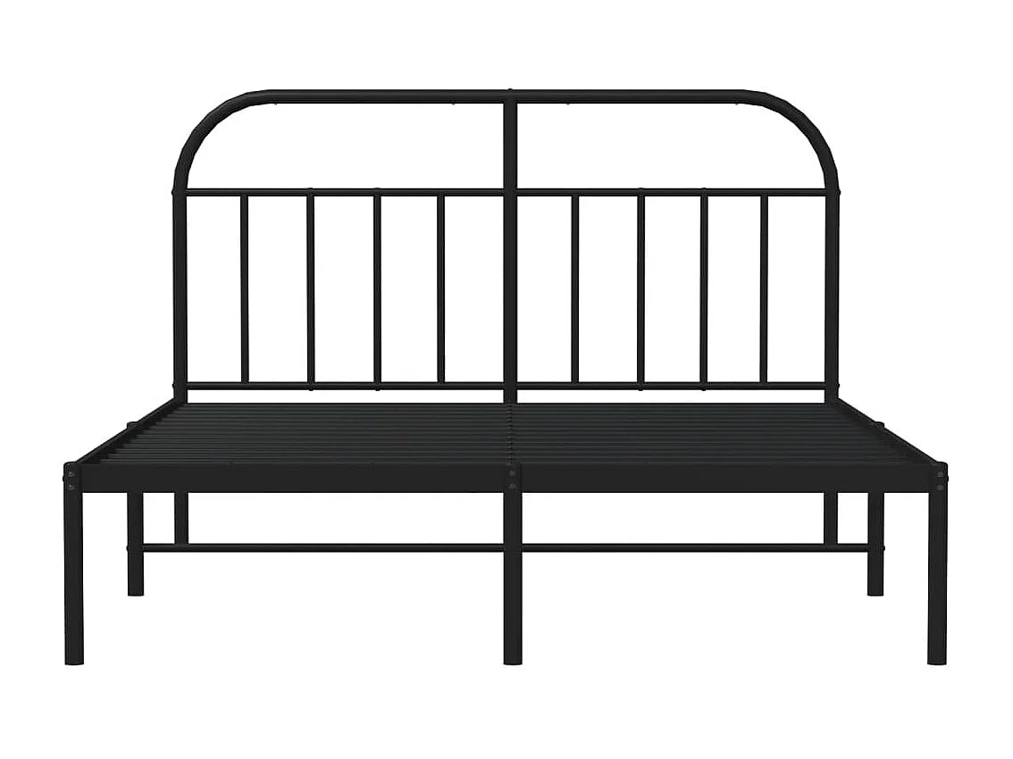Estrutura de cama com cabeceira 140x190 cm metal preto