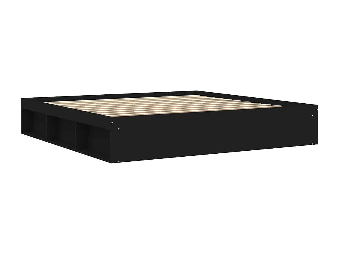Estructura de cama negra 200x200 cm